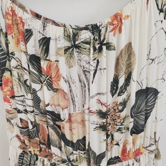 3/$25 Biubiu White Floral Romper with Maxi Skirt Overlay - Picture 2 of 4